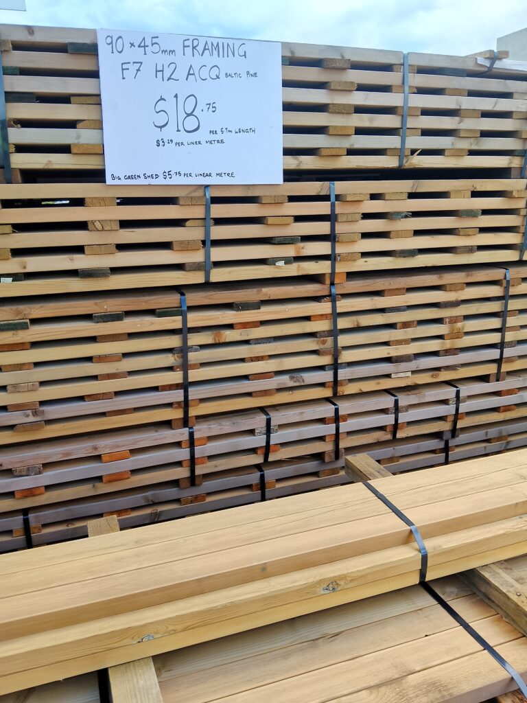 90 x 45mm Framing Pine H2 Baltic Pine